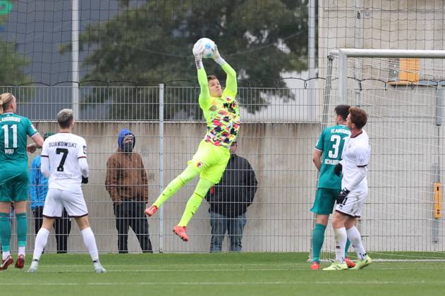Goalkeeper action by Finn Dahmen 1 FC Augsburg , FC Augsburg vs FC Ingostadt 04, Soccer, Test match, 14 11 2024 Augsburg Bayern Germany Copyright: xkolbert-press ChristianxKolbertx