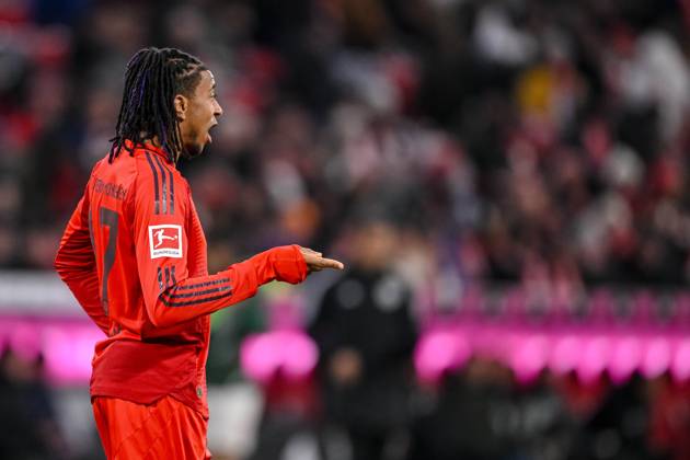Michael Olise FC Bayern Muenchen gestures, gestures during the Bundesliga match between FC Bayern München and FC Augsburg, Allianz Arena on November 22, 2024 in Munich, Germany Photo by Harry Langer DeFodi Images Michael Olise FC Bayern Muenchen gestures during the Bundesliga match between FC Bayern München and FC Augsburg at Allianz Arena on November 22, 2024 in Munich, Germany Photo by Harry Langer DeFodi Images DFL regulations prohibit any use of photographs as image sequences and or quasi video Defodi 541 FCBFCA20241122 342 Defodi-541 DFL regulations prohibit any use of photographs as image sequences and or quasi-video.