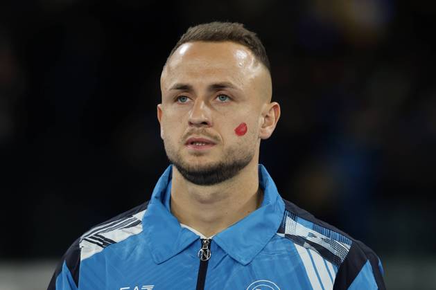Napoli s Stanislav Lobotka during the Serie A soccer match between Napoli and Roma at the Diego Armando Maradona Stadium in Naples, southern italy - Sunday , November 24 , 2024. - Soccer . Copyright: xAlessandroxGarofalo LaPressex