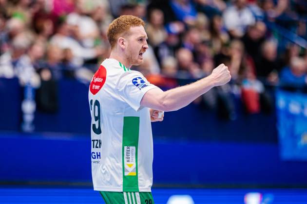 Lukas Stutzke TSV Hannover Burgdorf, 39 cheers after scoring goal GER, TBV Lemgo Lippe vs TSV Hannover Burgdorf, Handball, 1 Bundesliga, Matchday 12, Season 2024 2025, 01 12 2024 GER, TBV Lemgo Lippe vs TSV Hannover Burgdorf, Handball, 1 Bundesliga, Matchday 12, Season 2024 2025, 01 12 2024 Lemgo Copyright: xEibner-Pressefoto JanxRollingerx EP_JSK