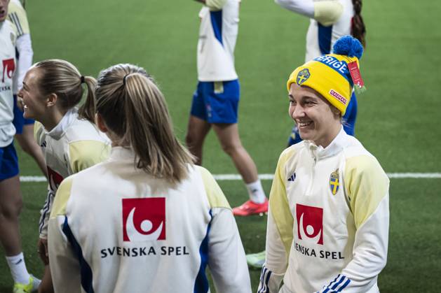 241202 Julia Zigiotti Olme of the Swedish women s national football team during a training session on December 2, 2024 in Stockholm Photo Maxim Thorà BILDBYRAN code MT MT0701 fotboll football soccer fotball em kval kval uefa womens euro qualifier qualifier träning practice training sverige sweden dam bbeng Copyright: MAXIMxTHORE BB241202MT002