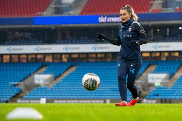 241202 Vilde Boe Risa of the Norwegian women s national football team during a training session on December 2, 2024 in Oslo Photo Vegard Grott BILDBYRAN kod VG VG0699 bbeng fotboll football soccer fotball norge norway women dam uefa euro qualifier em kvalifisering kvinner em kvalik em kval träning practice training trening  Copyright: VEGARDxGRoTT BB241202VG031