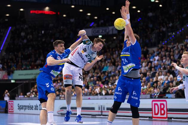 Oskar SUNNEFELDT FRISCH AUF Goeppingen, 27 scores a goal, Action, Goal throw TVB Stuttgart TVB vs FRISCH AUF Goeppingen FAG , Handball, Men, Daikin 1 Handball Bundesliga HBL , Matchday 14, Season 2024 2025, 05 12 2024 TVB Stuttgart TVB vs FRISCH AUF Goeppingen FAG , Handball, Men, Daikin 1 Handball Bundesliga HBL , Matchday 14, Season 2024 2025, 05 12 2024 Stuttgart Copyright: xEibnerxPressefoto OliverxSchmidtx EP_OST
