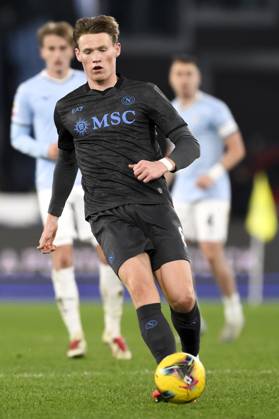 Scott McTominay of SSC Napoli in action during the Italy cup football match between SS Lazio and SSC Napoli at Olimpico stadium in Rome (Italy), December 5, 2024. AndreaxStaccioli