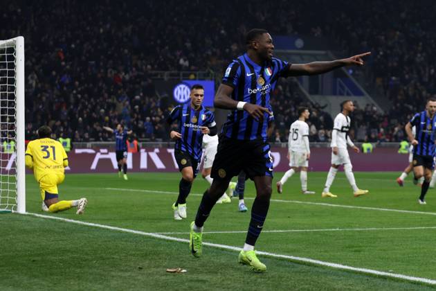 Serie A Fc Internazionale - Parma Calcio Marcus Thuram of Fc Internazionale celebrates after scoring a goal during the Serie A match beetween Fc Internazionale and Parma Calcio at Stadio Giuseppe Meazza on December 6, 2024 in Milan Italy . Milano Stadio Giuseppe Meazza Italy Copyright: xMarcoxCanonierox