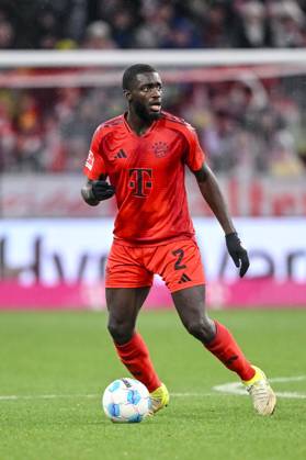 Dayot Upamecano FC Bayern Muenchen in action, on the ball, individual action during the Bundesliga 1 match between FC Bayern München and 1 FC Heidenheim 1846, Allianz Arena on December 07, 2024 in Munich, Germany Photo by Harry Langer DeFodi Images Dayot Upamecano FC Bayern Muenchen controls the Ball during the Bundesliga match between FC Bayern München and 1 FC Heidenheim 1846 at Allianz Arena on December 7, 2024 in Munich, Germany Photo by Harry Langer DeFodi Images DFL regulations prohibit any use of photographs as image sequences and or quasi video Defodi 541 FCBFCH20241207 218 Defodi-541 DFL regulations prohibit any use of photographs as image sequences and or quasi-video.