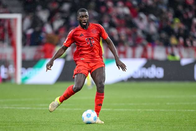 Dayot Upamecano FC Bayern Muenchen in action, on the ball, individual action during the Bundesliga 1 match between FC Bayern München and 1 FC Heidenheim 1846, Allianz Arena on December 07, 2024 in Munich, Germany Photo by Harry Langer DeFodi Images Dayot Upamecano FC Bayern Muenchen controls the Ball during the Bundesliga match between FC Bayern München and 1 FC Heidenheim 1846 at Allianz Arena on December 7, 2024 in Munich, Germany Photo by Harry Langer DeFodi Images DFL regulations prohibit any use of photographs as image sequences and or quasi video Defodi 541 FCBFCH20241207 230 Defodi-541 DFL regulations prohibit any use of photographs as image sequences and or quasi-video.