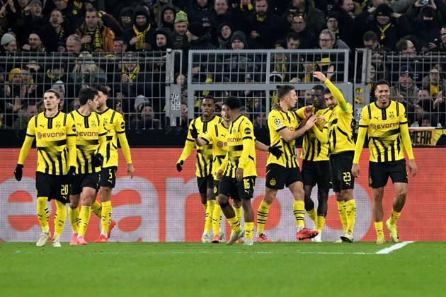 DORTMUND - Sehrou Guirassy of Borussia Dortmund celebrates the 1-1 during the UEFA Champions league match between Borussia Dortmund and FC Barcelona, Barca at the Signal Iduna Park on Dec. 11, 2024 in Dortmund, Germany. ANP Hollandse Hoogte UEFA Champions League 2024 25 League phase 6 2024 25 xVIxANPxSportx xGerritxvanxKeulenxIVx 515491246 originalFilename: 515491246