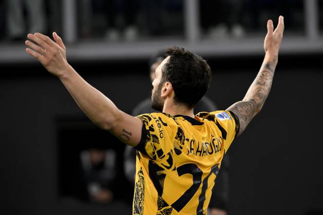 Hakan Calhanoglu of FC Internazionale scores on penalty the goal of 0-1 during the Serie A football match between SS Lazio and FC Internazionale at Olimpico stadium in Rome (Italy), December 16, 2024. AndreaxStaccioli