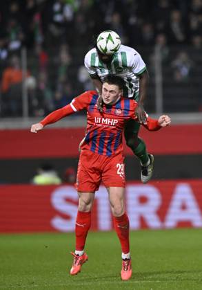 Header duel duel action Mikkel Kaufmann 1 FC Heidenheim 1846 FCH 29 vs Stephan Ambrosius FC St Gallen 05 1 FC Heidenheim 1846 FCH vs FC St Gallen 1879 19 12 2024 UEFA Conference League DFL REGULATIONS PROHIBIT ANY USE OF PHOTOGRAPHS AS IMAGE SEQUENCES AND OR QUASI VIDEO 1 FC Heidenheim 1846 FCH vs FC St Gallen 1879
