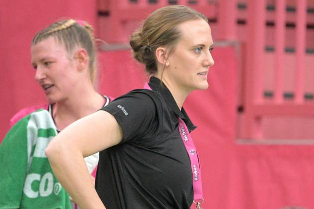 Miriam Hirsch TusSies Metzingen, Coach TusSies Metzingen vs Sport Union Neckarsulm, Handball, HBF, 10 League Matchday, Season 2024 2025, 29 12 2024 TusSies Metzingen vs Sport Union Neckarsulm, Handball, HBF, 10 League Matchday, Season 2024 2025, 29 12 2024 Tuebingen Copyright: xEibner-Pressefotox EP_TBR