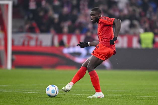 Dayot Upamecano FC Bayern Muenchen in action, on the ball, individual action during the Bundesliga 1 match between FC Bayern München and TSG 1899 Hoffenheim, Allianz Arena on January 15, 2025 in Munich, Germany Photo by Harry Langer DeFodi Images Dayot Upamecano FC Bayern Muenchen controls the Ball during the Bundesliga match between FC Bayern München and TSG 1899 Hoffenheim at Allianz Arena on January 15, 2025 in Munich, Germany Photo by Harry Langer DeFodi Images DFL regulations prohibit any use of photographs as image sequences and or quasi video Defodi 541 FCBTSG20250115 416 Defodi-541 DFL regulations prohibit any use of photographs as image sequences and or quasi-video.