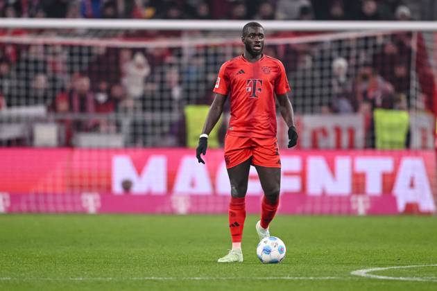 Dayot Upamecano FC Bayern Muenchen in action, on the ball, individual action during the Bundesliga 1 match between FC Bayern München and TSG 1899 Hoffenheim, Allianz Arena on January 15, 2025 in Munich, Germany Photo by Harry Langer DeFodi Images Dayot Upamecano FC Bayern Muenchen controls the Ball during the Bundesliga match between FC Bayern München and TSG 1899 Hoffenheim at Allianz Arena on January 15, 2025 in Munich, Germany Photo by Harry Langer DeFodi Images DFL regulations prohibit any use of photographs as image sequences and or quasi video Defodi 541 FCBTSG20250115 441 Defodi-541 DFL regulations prohibit any use of photographs as image sequences and or quasi-video.