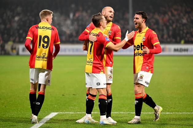 DEVENTER - Mathis Suray of Go Ahead Eagles celebrates the 1-0 during the KNVB Beker match between Go Ahead Eagles and VV Noordwijk (am) at De Adelaarshorst on Feb. 5, 2025 in Deventer, Netherlands. ANP TOTO KNVB CUP Quarter Final 2024 25 xVIxANPxSportx xxANPxIVx 519209776 originalFilename: 519209776