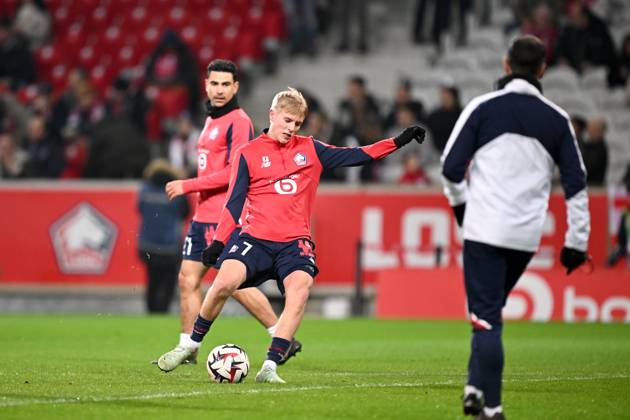 LOSC Lille v Le Havre Athletic Club - Ligue 1 McDonald s 2024 2025 07 Hakon Arnar HARALDSSON (losc) during the Ligue 1 McDonald s match between Lille and Le Havre at Stade Pierre Mauroy on February 8, 2025 in Lille, France. Lille France Copyright: xFEPx 776279687