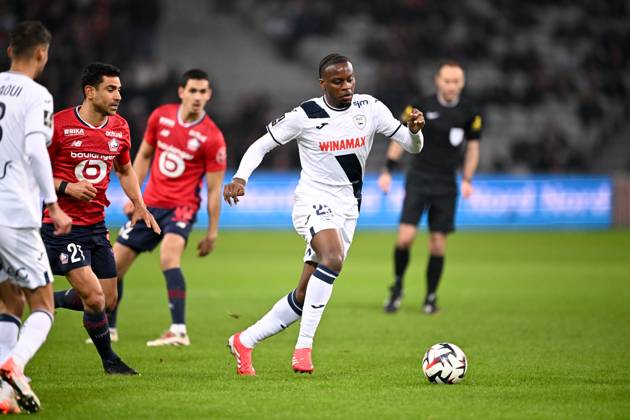 LOSC Lille v Le Havre Athletic Club - Ligue 1 McDonald s 2024 2025 23 Junior MWANGA (hac) during the Ligue 1 McDonald s match between Lille and Le Havre at Stade Pierre Mauroy on February 8, 2025 in Lille, France. Lille France Copyright: xFEPx 776279687