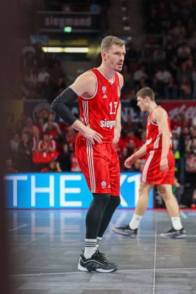 Andreas Obst FC Bayern Basketball, 13 , GER, FC Bayern Muenchen vs Skyliners Frankfurt, Basketball, easycredit Basketball Bundesliga, BBL, 21 Matchday, Season 2024 2025, 11 02 2025, GER, FC Bayern Muenchen vs Skyliners Frankfurt, Basketball, easycredit Basketball Bundesliga, BBL, 21 Matchday, Season 2024 2025, 11 02 2025 Muenchen Copyright: xEibner-Pressefoto JennixMaulx EP_JML