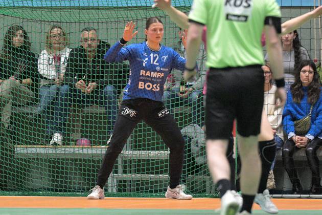 Marie Kristin Weiss TusSies Metzingen, 12 in goal TusSies Metzingen vs BSV Sachsen Zwickau, handball, HBF, 17 league matchday, 2024 2025 season, 15 02 2025 TusSies Metzingen vs BSV Sachsen Zwickau, handball, HBF, 17 league matchday, 2024 2025 season, 15 02 2025 Metzingen Copyright: xEibner-Pressefoto TobiasxBaurx EP_TBR