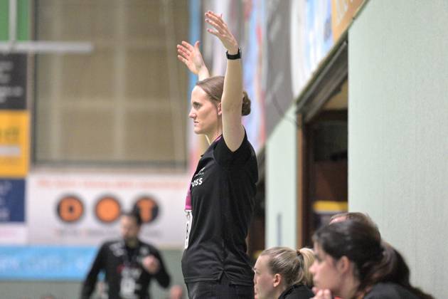 Miriam Hirsch TusSies Metzingen, Coach TusSies Metzingen vs BSV Sachsen Zwickau, Handball, HBF, 17 League Matchday, Season 2024 2025, 15 02 2025 TusSies Metzingen vs BSV Sachsen Zwickau, Handball, HBF, 17 League Matchday, Season 2024 2025, 15 02 2025 Metzingen Copyright: xEibner-Pressefoto TobiasxBaurx EP_TBR