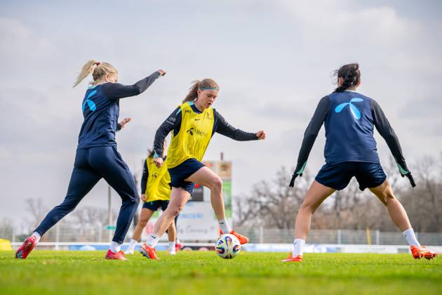 250218 Signe Gaupset of the Norwegian women s national football team during a training session on February 18, 2025 in Toulouse Photo Vegard Grott BILDBYRAN kod VG VG0714 bbeng fotboll football soccer fotball norge norway women dam nations league träning practice training trening  Copyright: VEGARDxGRoTT BB250218VG009