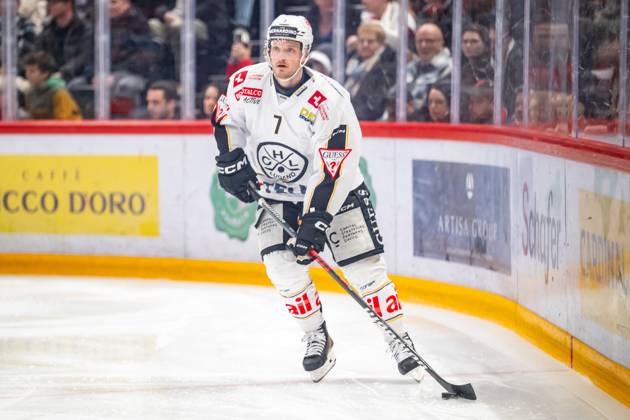 NL : Lausanne HC - HC Lugano 21.02.2025, Lausanne, Vaudoise Arena, NL: Lausanne HC - HC Lugano. Daniel Carr (7, HC Lugano) during the Swiss National League Ice hockey, Eishockey championship match between Lausanne HC and HC Lugano the Friday 21.02.2025 at the Vaudoise Arena in Lausanne, Switzerland. Lausanne Vaudoise Arena Vaud Switzerland Copyright: xMediafabxPhotographyxFabricexDexGasperisx MEDIAFAB-HOCKEY-LHC-LUG-21.02.2025-HOC_9949