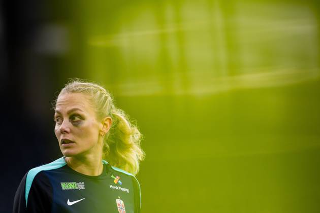 250224 Guro Bergsvand of the Norwegian women s national football team during a training session on February 24, 2025 in Stavanger Photo Vegard Grott BILDBYRAN kod VG VG0717 bbeng fotboll football soccer fotball norge norway women dam nations league träning practice training trening  Copyright: VEGARDxGRoTT BB250224VG031