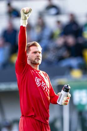 SITTARD - Fortuna Sittard goalkeeper Mattijs Branderhorst during the Dutch Eredivisie match between Fortuna Sittard and Heracles Almelo at the Fortuna Sittard Stadium on March 8, 2025 in Sittard, Netherlands. ANP MARCEL VAN HOORN Dutch Eredivisie 2024 25 xVIxANPxSportx xxANPxIVx 521858980 originalFilename: 521858980