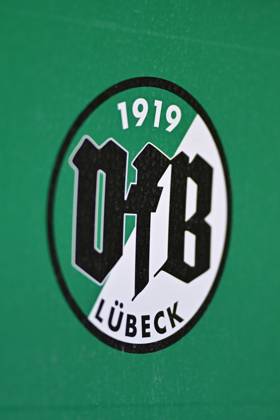 Soccer I Men I Season 2024 2025 I Regionalliga Nord I 25 Matchday I VfB Lübeck SSV Jeddeloh I 08 03 2025 Symbol, Symbol photo, Symbol image, Symbol picture, Image symbol, Signum Logo, Banner, Crest, Club color, Club emblem, Club logo, Flag, Flag, VfB Lübeck Lübeck Lübeck Stadion Lohmühle Schleswig Holstein Germany Copyright: xLobeca FelixxSchlikisx