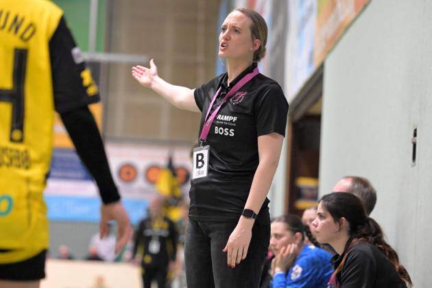 Miriam Hirsch TusSies Metzingen, Coach TusSies Metzingen vs BVB Borussia Dortmund Handball, Handball, HBF, 19 League Matchday, Season 2024 2025, 15 03 2025 TusSies Metzingen vs BVB Borussia Dortmund Handball, Handball, HBF, 19 League Matchday, Season 2024 2025, 15 03 2025 Metzingen Copyright: xEibner-Pressefoto TobiasxBaurx EP_TBR