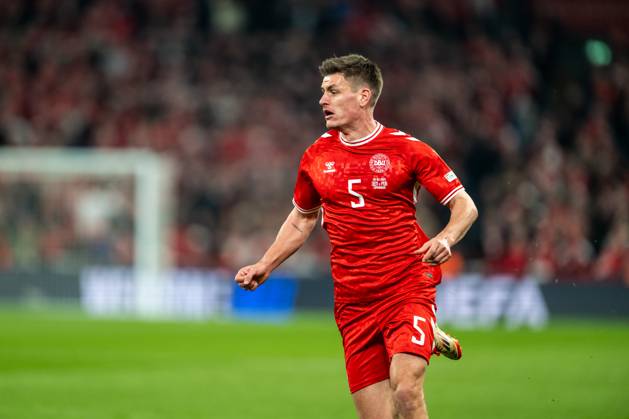 Denmark v Portugal, UEFA Nations League, Copenhagen, Denmark Copenhagen, Denmark. 20th, March 2025. Joakim Maehle (5) of Denmark seen during the UEFA Nations League play-off match between Denmark and Portugal at Parken in Copenhagen. Denmark, Copenhagen Copyright: xGonzalesxPhoto FrederikkexJensenx