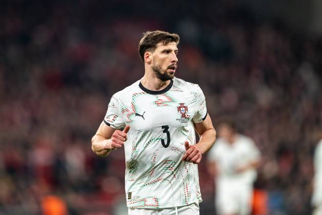 Denmark v Portugal, UEFA Nations League, Copenhagen, Denmark Copenhagen, Denmark. 20th, March 2025. Ruben Dias (3) of Portugal seen during the UEFA Nations League play-off match between Denmark and Portugal at Parken in Copenhagen. Denmark, Copenhagen Copyright: xGonzalesxPhoto FrederikkexJensenx