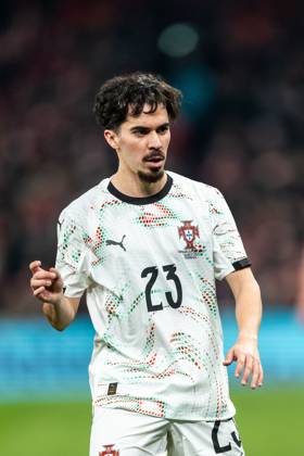 Denmark v Portugal, UEFA Nations League, Copenhagen, Denmark Copenhagen, Denmark. 20th, March 2025. Vitinha (23) of Portugal seen during the UEFA Nations League play-off match between Denmark and Portugal at Parken in Copenhagen. Denmark, Copenhagen Copyright: xGonzalesxPhoto FrederikkexJensenx