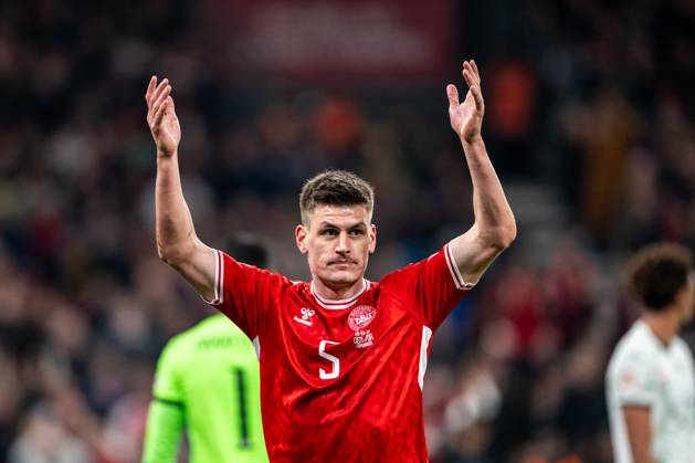 Denmark v Portugal, UEFA Nations League, Copenhagen, Denmark Copenhagen, Denmark. 20th, March 2025. Joakim Maehle (5) of Denmark seen during the UEFA Nations League play-off match between Denmark and Portugal at Parken in Copenhagen. Denmark, Copenhagen Copyright: xGonzalesxPhoto FrederikkexJensenx