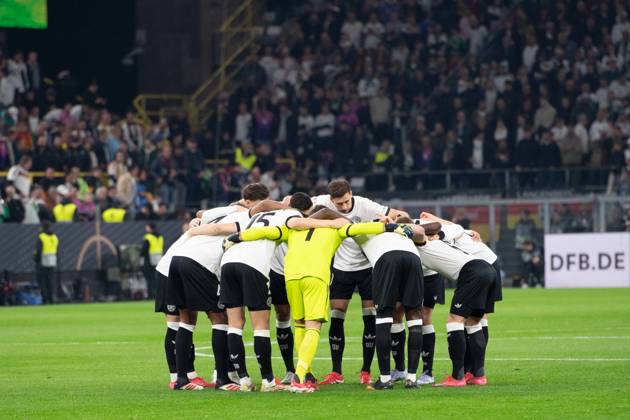 Germany Team Circle, Motivation, Conspiracy, Soccer UEFA Nations League Quarterfinals, Round of 8, Germany GER Italy ITA 3 3 on 23 03 2024 at Signal Iduna Park Dortmund,
