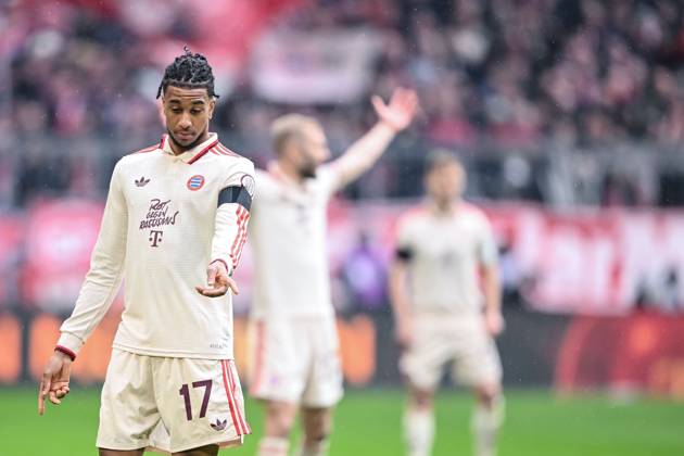 Michael Olise FC Bayern Muenchen gestures, gestures during the Bundesliga match between FC Bayern München and FC St Pauli 1910, Allianz Arena on March 29, 2025 in Munich, Germany Photo by Harry Langer DeFodi Images Michael Olise FC Bayern Muenchen gestures during the Bundesliga match between FC Bayern München and FC St Pauli 1910 at Allianz Arena on March 29, 2025 in Munich, Germany Photo by Harry Langer DeFodi Images DFL regulations prohibit any use of photographs as image sequences and or quasi video Photo by Harry Langer DeFodi Images DFL regulations prohibit any use of photographs as image sequences and or quasi video