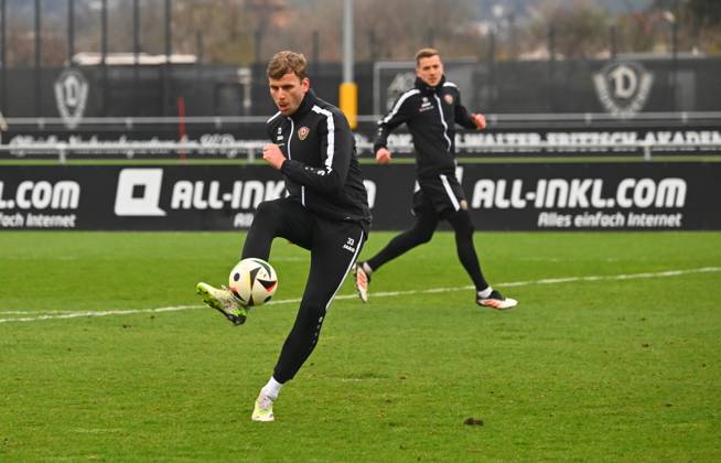 Christoph Daferner, SG Dynamo Dresden, training, soccer, soccer, 3 Liga, Dritte Liga, season 2024 2025, AOK PLUS Walter Fritzsch Akademie, Messering 18, Dresden, Ostragehege, 26 03 2025,