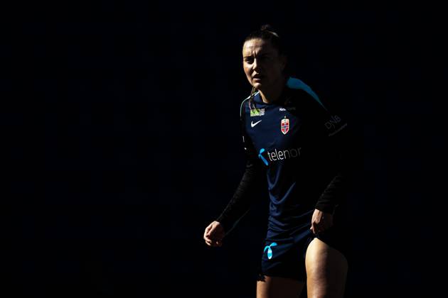 250407 Vilde Boe Risa of the Norwegian women s national football team during a training session on April 7, 2025 in Oslo Photo Vegard Grott BILDBYRAN kod VG VG0746 bbeng fotboll football soccer fotball norge norway women dam nations league träning practice training trening  Copyright: VEGARDxGRoTT BB250407VG020