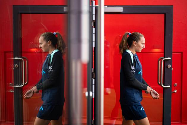 250407 Marit Bratberg Lund of the Norwegian women s national football team ahead of a training session on April 7, 2025 in Oslo Photo Vegard Grott BILDBYRAN kod VG VG0746 bbeng fotboll football soccer fotball norge norway women dam nations league träning practice training trening  Copyright: VEGARDxGRoTT BB250407VG030