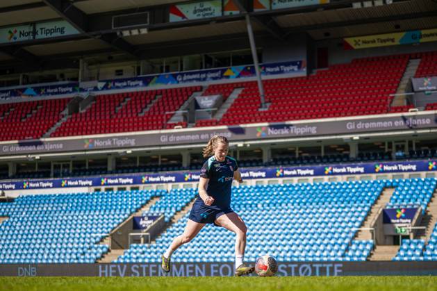 250407 Elisabeth Terland of the Norwegian women s national football team during a training session on April 7, 2025 in Oslo Photo Vegard Grott BILDBYRAN kod VG VG0746 bbeng fotboll football soccer fotball norge norway women dam nations league träning practice training trening Copyright: VEGARDxGRoTT BB250407VG033