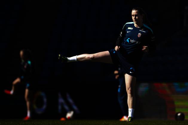 250407 Elisabeth Terland of the Norwegian women s national football team during a training session on April 7, 2025 in Oslo Photo Vegard Grott BILDBYRAN kod VG VG0746 bbeng fotboll football soccer fotball norge norway women dam nations league träning practice training trening Copyright: VEGARDxGRoTT BB250407VG066