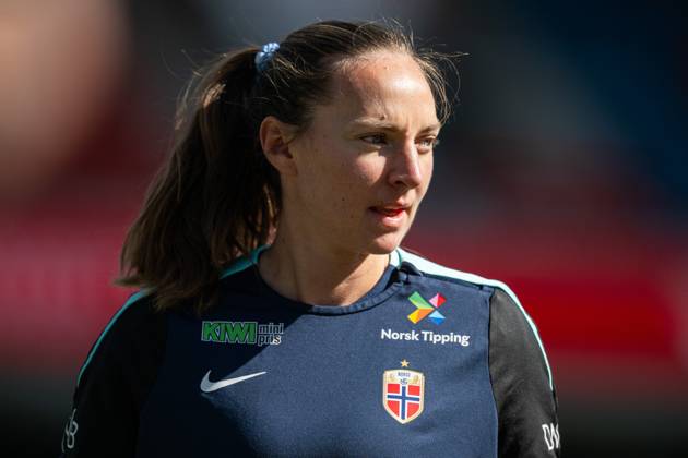 250407 Marit Bratberg Lund of the Norwegian women s national football team during a training session on April 7, 2025 in Oslo Photo Vegard Grott BILDBYRAN kod VG VG0746 bbeng fotboll football soccer fotball norge norway women dam nations league träning practice training trening  Copyright: VEGARDxGRoTT BB250407VG074