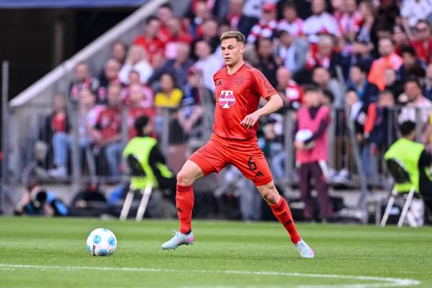 Joshua Kimmich FC Bayern Muenchen in action, on the ball, single action during the Bundesliga 1 match between FC Bayern München and Borussia Dortmund, Allianz Arena on April 12, 2025 in Munich, Germany Photo by Harry Langer DeFodi Images Joshua Kimmich FC Bayern Muenchen controls the Ball during the Bundesliga match between FC Bayern München and Borussia Dortmund at Allianz Arena on April 12, 2025 in Munich, Germany Photo by Harry Langer DeFodi Images DFL regulations prohibit any use of photographs as image sequences and or quasi video Photo by Harry Langer DeFodi Images DFL regulations prohibit any use of photographs as image sequences and or quasi video