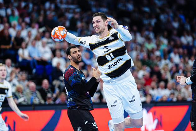 Throw Goal Hendrik Pekeler THW Kiel, 61 GER, THW Kiel vs Limoges Handball, Handball, EHF European League, Quarter-final, second leg, 2024 2025 season, 29 04 2025 GER, THW Kiel vs Limoges Handball, Handball, EHF European League, Quarter-final, second leg, 2024 2025 season, 29 04 2025 Kiel Copyright: xEibner-Pressefoto MarcelxvonxFehrnx EP_MFN