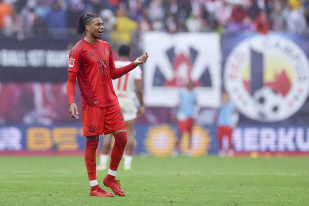 Michael Olise FC Bayern Muenchen gestures, Bundesliga, RB Leipzig v FC Bayern München, Red Bull Arena on 03 May 2025 in Leipzig, Germany Photo by Marco Steinbrenner DeFodi Images Michael Olise FC Bayern Muenchen gestures, Bundesliga, RB Leipzig v FC Bayern München, Red Bull Arena, May 3, 2025 in Leipzig, Germany Photo by Marco Steinbrenner DeFodi Images DFL regulations prohibit any use of photographs as image sequences and or quasi video