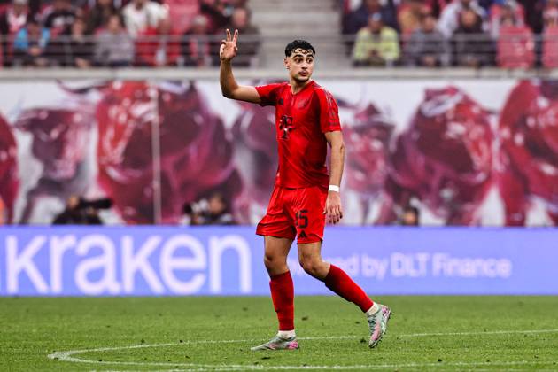 Aleksandar Pavlovic FC Bayern Munich,45 1 Soccer Bundesliga Season 2024 2025 Point Match RB Leipzig vs FC Bayern Munich at the Red Bull Arena in Leipzig Freisteller,Action,Soccer,Germany,Man,Men,03 05 2025