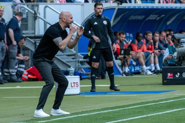Coach Christian Ilzer TSG 1899 Hoffenheim xettx, Germany, Sinsheim, 17 05 2025, Football, Bundesliga TSG 1899 Hoffenheim vs FC Bayern Muenchen, Season 2024 2025, 34 Matchday, PreZero Arena Photo A2 Bildagentur Peter Hartenfelser DFL DFB REGULATIONS PROHIBIT ANY USE OF PHOTOGRAPHS AS IMAGE SEQUENCES AND OR QUASI VIDEO
