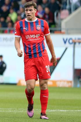 17 05 2025, xrekx, Soccer 1 Bundesliga, 1 FC Heidenheim Werder Bremen v l Luca Kerber 1 FC Heidenheim 1846 after his goal to 1 3 DFL DFB REGULATIONS PROHIBIT ANY USE OF PHOTOGRAPHS as IMAGE SEQUENCES and or QUASI VIDEO Heidenheim