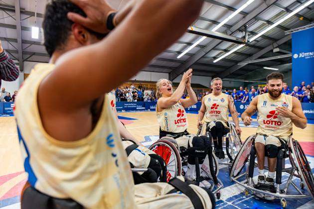 17 05 2025, GER, Wheelchair basketball, Men Women, Season 24 25, 1 Bundesliga, PlayOff Final, RSB Thuringia Bulls RSV Lahn Dill In the picture Marie Kier RSB Thuringia Bulls The Thuringia Bulls team beat the visiting team from RSV Lahn Dill again in the second PlayOff match to win the season 24 25 German Championship German Champion 99189 Elxleben Fit In Freizeitanlage Sporthal Thueringen Germany