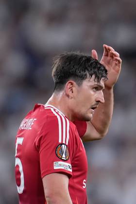 Harry Maguire of Manchester United, ManU looks dejected during the UEFA Europa League Final match between Tottenham Hotspur and Manchester United at the Estadio de San Mamà s, Bilbao, Spain on 21 May 2025. Copyright: xGiuseppexMaffiax 43290003