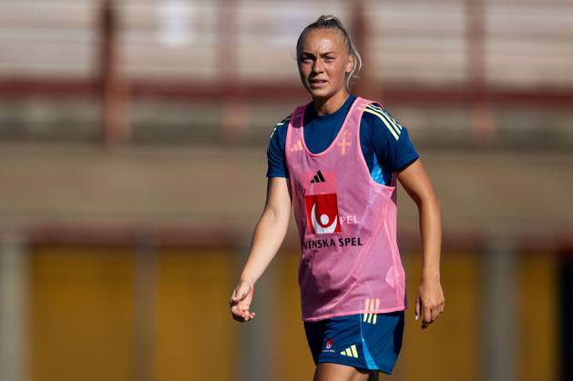 250526 Hanna Bennison of the Swedish women™s national football team during a training session on May 26, 2025 in Fidenza Photo Ludvig Thunman BILDBYRAN code LT LT0701 fotboll football soccer fotball träning practice training sverige sweden dam bbeng  Copyright: LUDVIGxTHUNMAN BB250526LT026